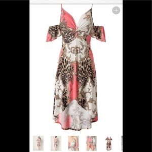 High low animal print dress